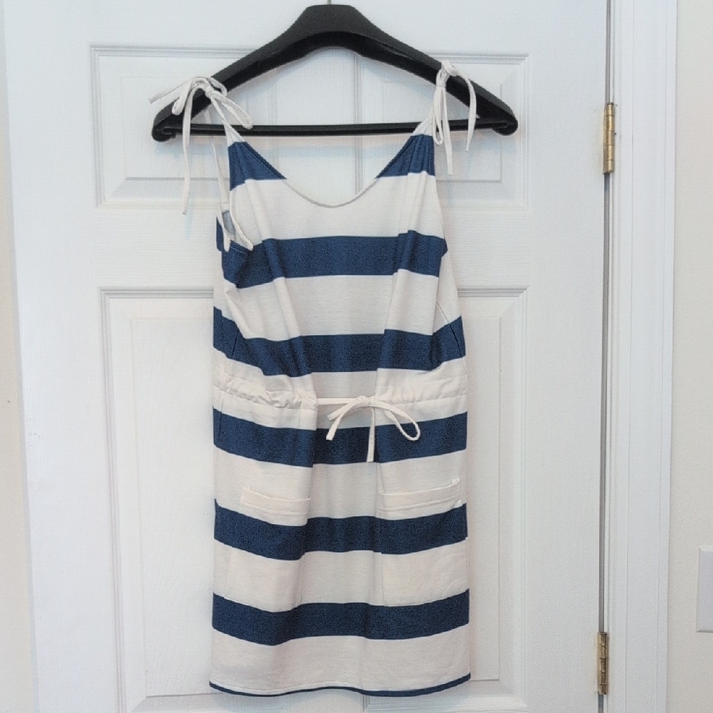 Striped Blue and White Dress